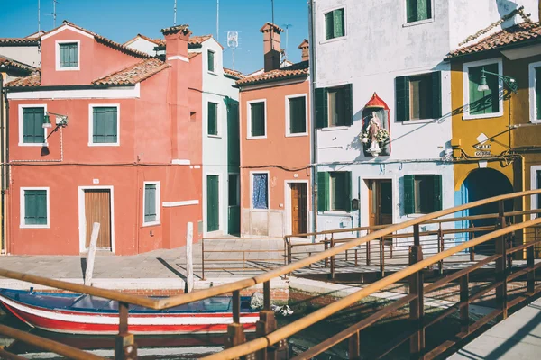 Pohled na ostrov Burano — Stock fotografie