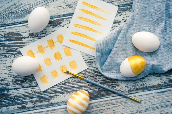 Modern painted easter eggs