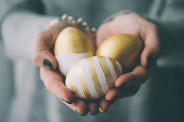 Modern painted easter eggs — Stock Photo, Image