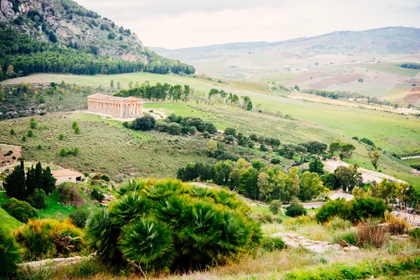 Вид на греческий храм в Сегесте — стоковое фото