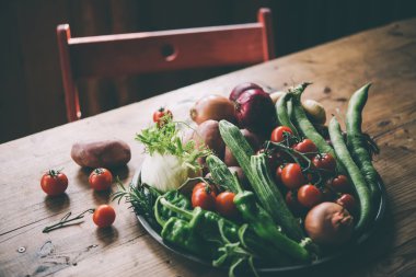 Farklı taze çiftlik sebze