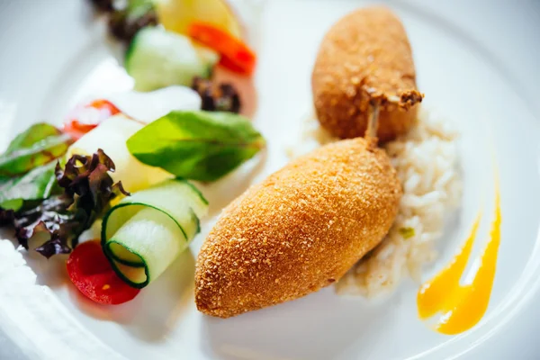 Chicken Kiev served on a plate — Stock Photo, Image
