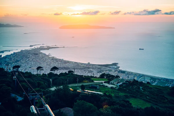 Panoramaudsigt over Sicilien - Stock-foto