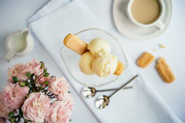 Dondurma savoiardi kurabiye ile