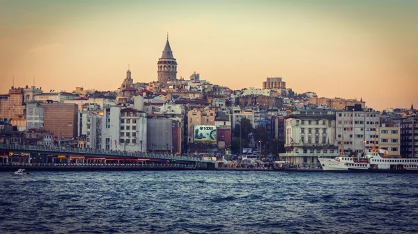 Vista do pôr-do-sol da Galata — Fotografia de Stock