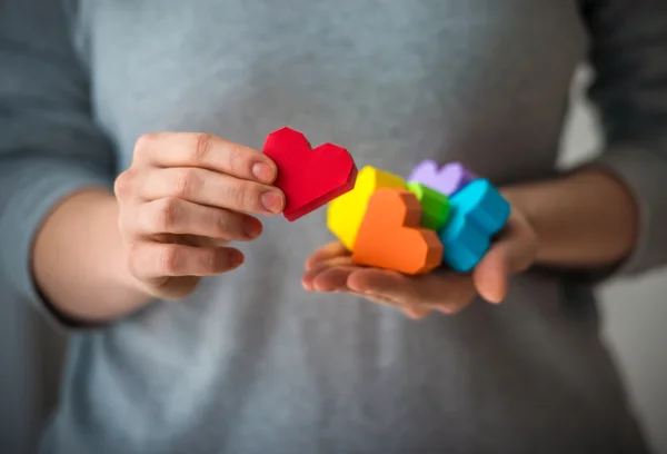 LGBT hearts — Stock Photo, Image