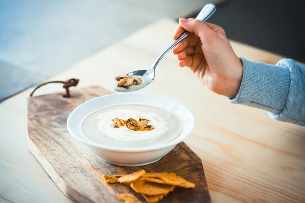 Sopa de cogumelos — Fotografia de Stock