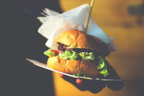 Primer plano de la hamburguesa —  Fotos de Stock