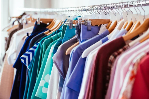 Dresses in a retail shop — Stock Photo, Image