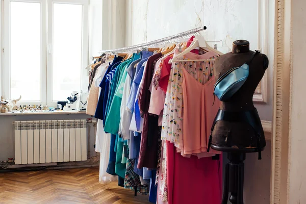 Dresses in a retail shop — Stock Photo, Image