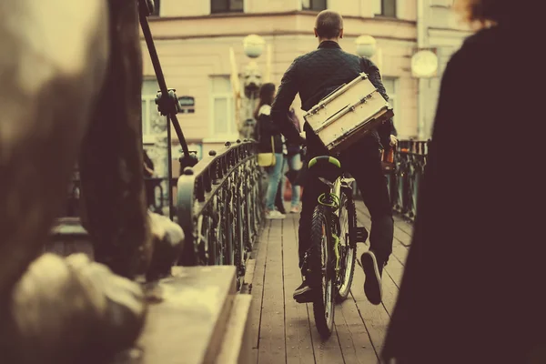 Pont de banque à Saint-Pétersbourg — Photo