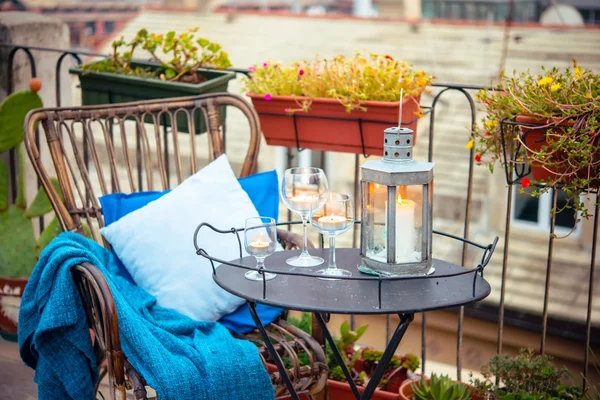 Schöne Terrasse oder Balkon — Stockfoto