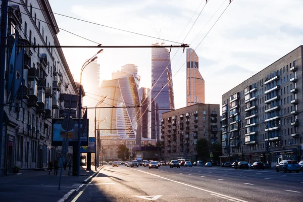 Wolkenkrabbers van internationaal zakencentrum van Moskou stad — Stockfoto