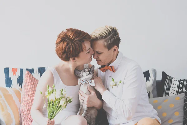 Linda pareja lesbiana —  Fotos de Stock