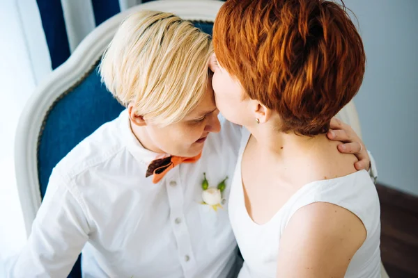 Cute lesbian couple — Stock Photo, Image