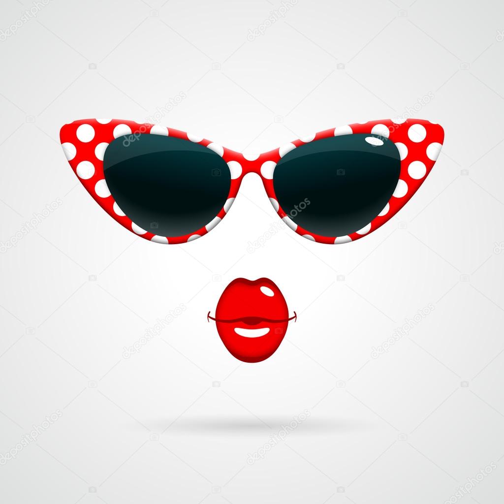 bright red sunglasses