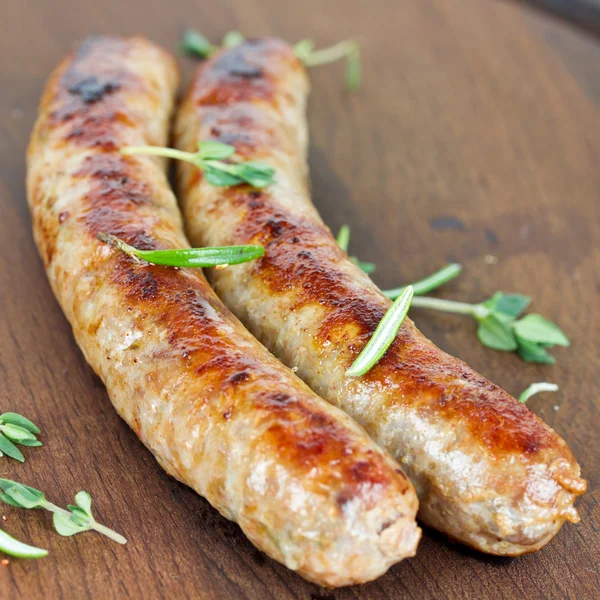 Grilled sausages close up — Stock Photo, Image