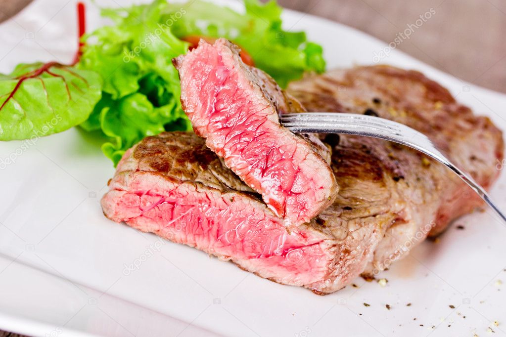 medium grilled steak