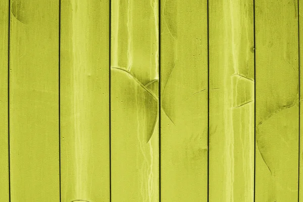 Желтая Боковая Стена Старая Доска Трещинами Капельницами Краски Текстурный Фон — стоковое фото
