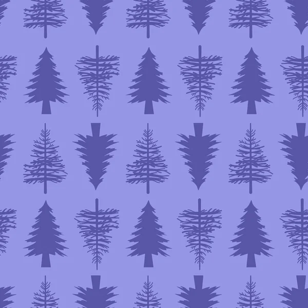 Patrón Inconsútil Bosque Abeto Árbol Coníferas Diseño Para Tela Papel — Archivo Imágenes Vectoriales