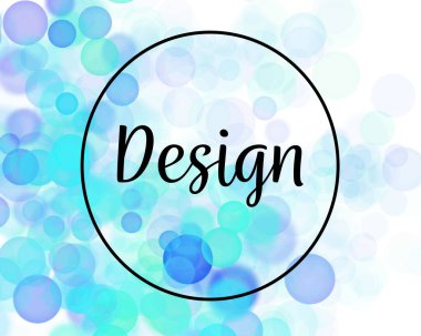 Beyaz zemin üzerinde mavi daireler olan moda ilanı, vektör illüstrasyonu