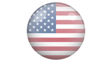  ABD 'nin ulusal bayrağı simge tasarımında. Amerikan bayrak vektörü