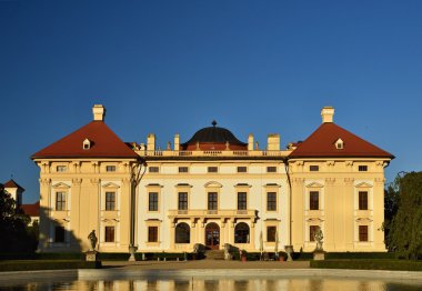Slavkov Barok Kalesi (ulusal kültürel Simgesel Yapı) Slavkov - Austerlitz Brno, South Moravia, Çek Cumhuriyeti yakınındaki.