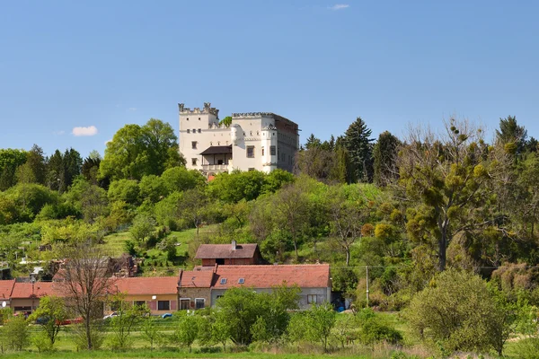 Castle Nesovice - Czech republic. Springtime landscape. — Stock Photo, Image