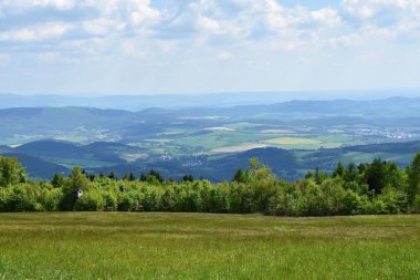 Beautiful landscape in the mountains in summer. Czech Republic - the White Carpathians - Europe. clipart
