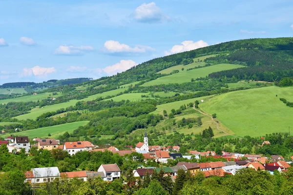 Красивий пейзаж у горах влітку. Чеська Республіка - білі Карпати - Європа. — стокове фото