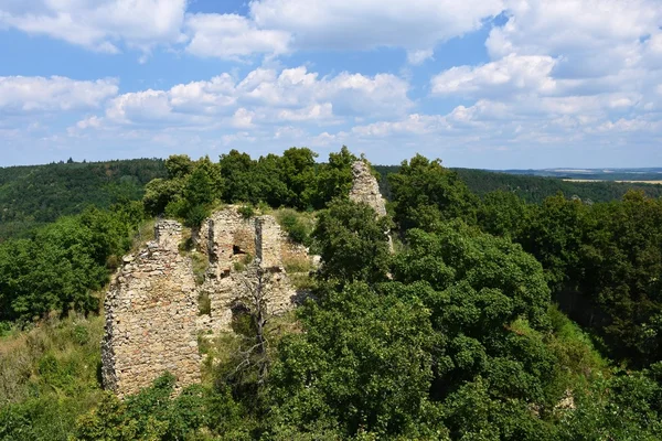 Antica Fortezza Templare Templstejn Decadenza Nella Moravia Meridionale Repubblica Ceca — Foto Stock