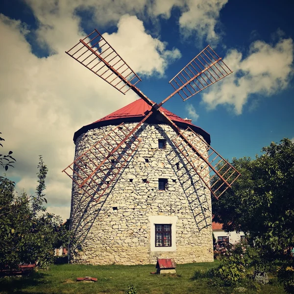 Beautiful Old Windmill Landscape Sun Ostrov Macochy Czech Republic Europe — Stock Photo, Image