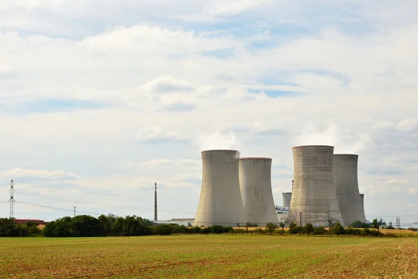 Landschaft Mit Atomkraft Dukovany Tschechische Republik Europa Natürlicher Ökologischer Hintergrund — Stockfoto