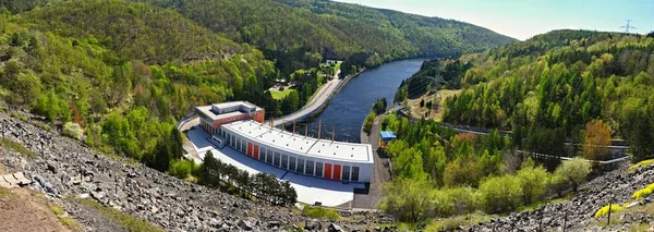 Dalesice Jihlava Nehrindeki Hidroelektrik Santralini Doldurdu Çek Cumhuriyeti Nde Manzaralı — Stok fotoğraf