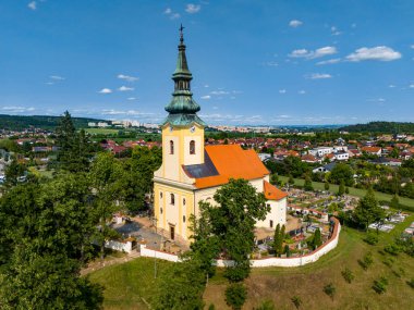 Güzel eski kilise. Troubsko - South Moravia'deki / - Çek Cumhuriyeti. Varsayım Kilisesi