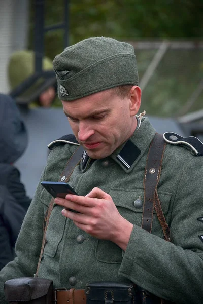 Lviv Ukraine Oktober 2020 Der Militärhistorische Wiederaufbau Ist Dem Jahrestag — Stockfoto