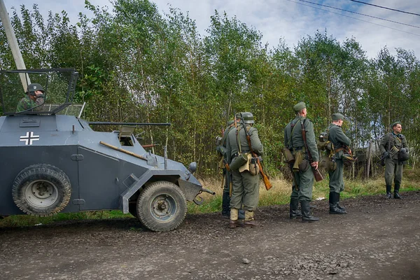 Lviv Ukrayna Ekim 2020 Askeri Tarihi Yeniden Yapılanma Silahlı Kuvvetlerin — Stok fotoğraf