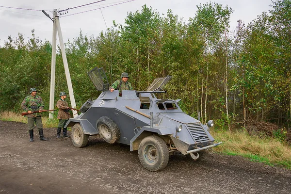 Lviv Ukrayna Ekim 2020 Askeri Tarihi Yeniden Yapılanma Silahlı Kuvvetlerin — Stok fotoğraf