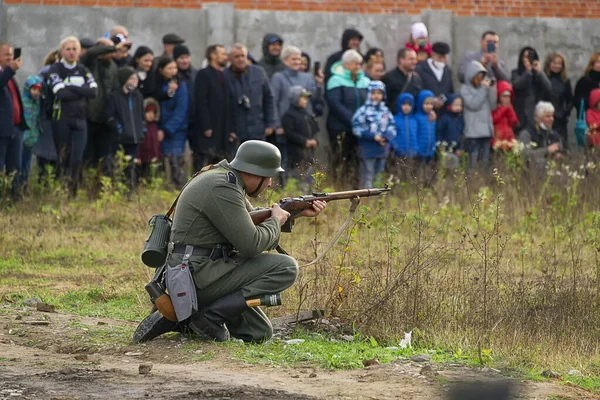 Lviv Ukrayna Ekim 2020 Askeri Tarihi Yeniden Yapılanma Silahlı Kuvvetlerin — Stok fotoğraf