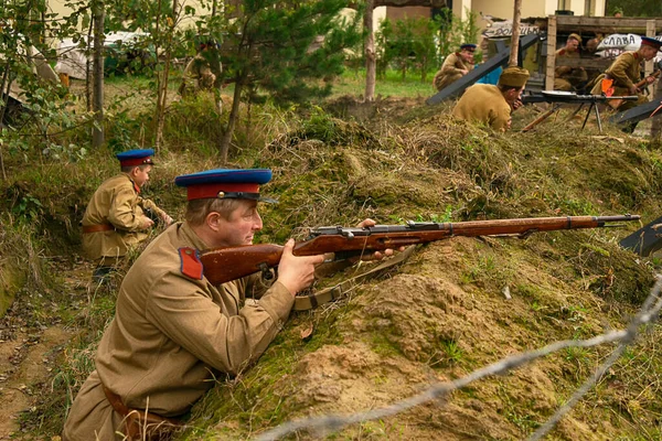 Lviv Ukraine October 2020 Military Historical Reconstruction Dedicated Anniversary Creation — Stock Photo, Image