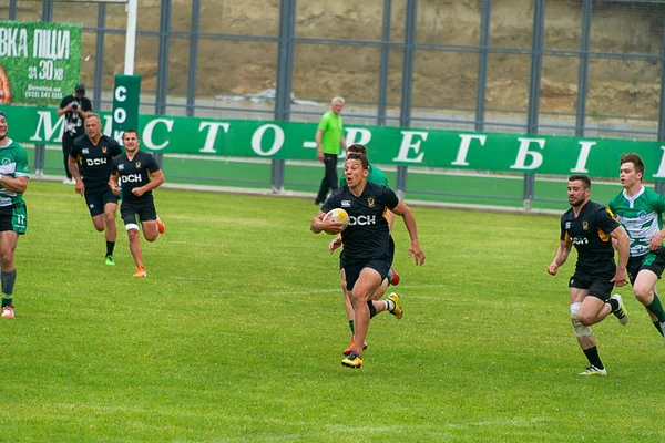 Lviv Ucrania Junio 2021 Jugadores Los Equipos Rugby Amateur Durante — Foto de Stock