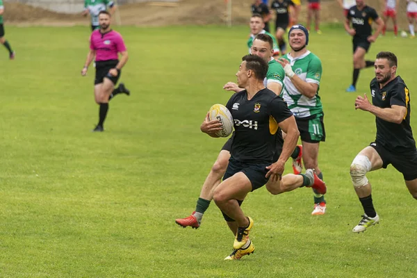 Lviv Ucrania Junio 2021 Jugadores Los Equipos Rugby Amateur Durante — Foto de Stock