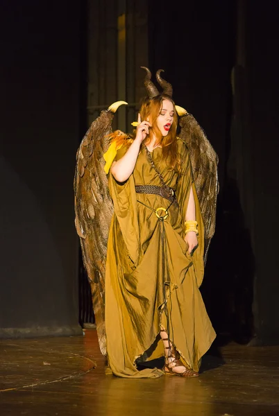 Girl on the stage during the festival cosplay costume — Stock Photo, Image