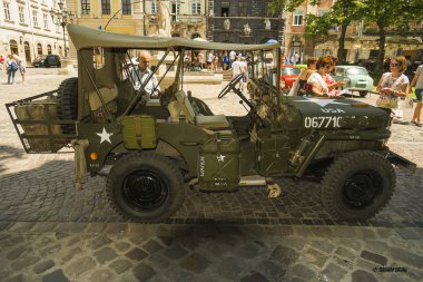 The restored car JEEP WILLYS (Military Police)