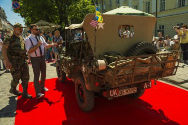 The restored car JEEP WILLYS (Military Police)