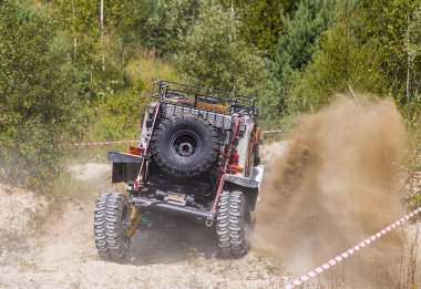 Upgraded off-road vehicle  overcomes the track