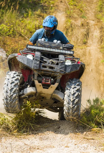 ATV overcomes the track