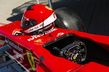 Ferrari F1 bolide'ndeki kokpit