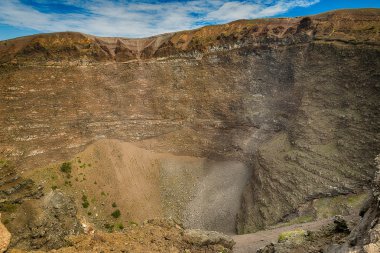 Vesuvius yanardağ krater Napoli yanında bir outum günde, İtalya 