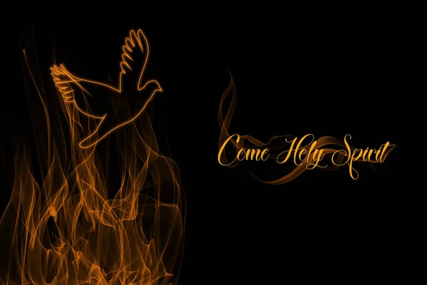 Pentecost Pazar Özel Tasarımı, Kutsal Ruh, Baskı için tipografi ya da poster, kart, el ilanı ya da bayrak olarak kullanılacak 